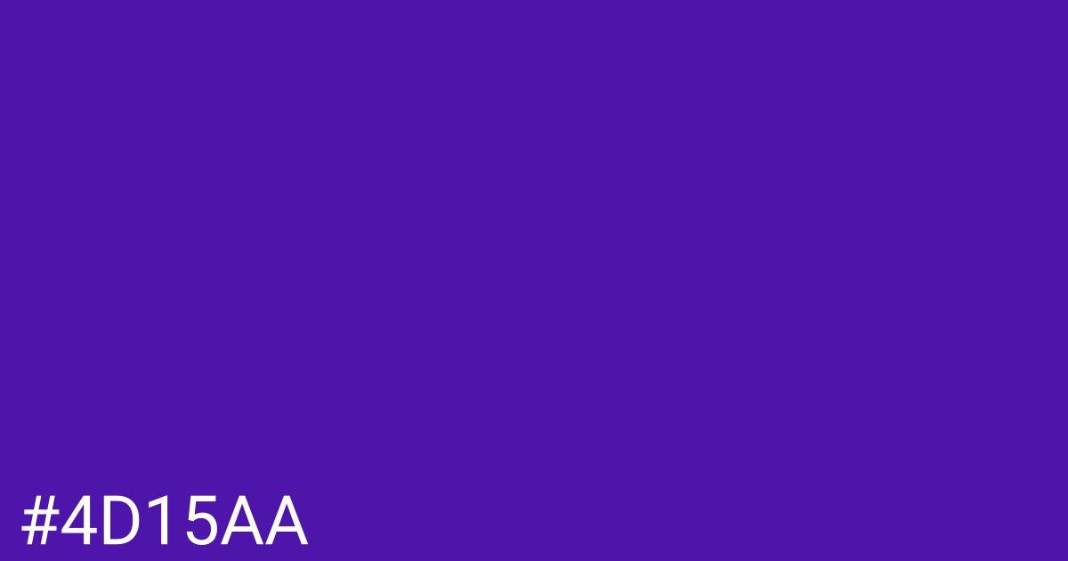 Hex color #4d15aa graphic