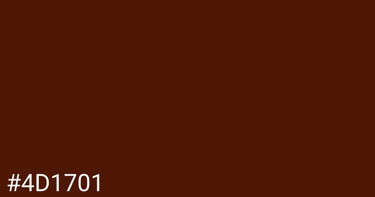 Hex color #4d1701 graphic