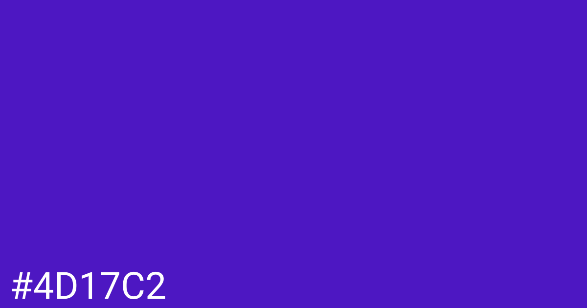 Hex color #4d17c2 graphic