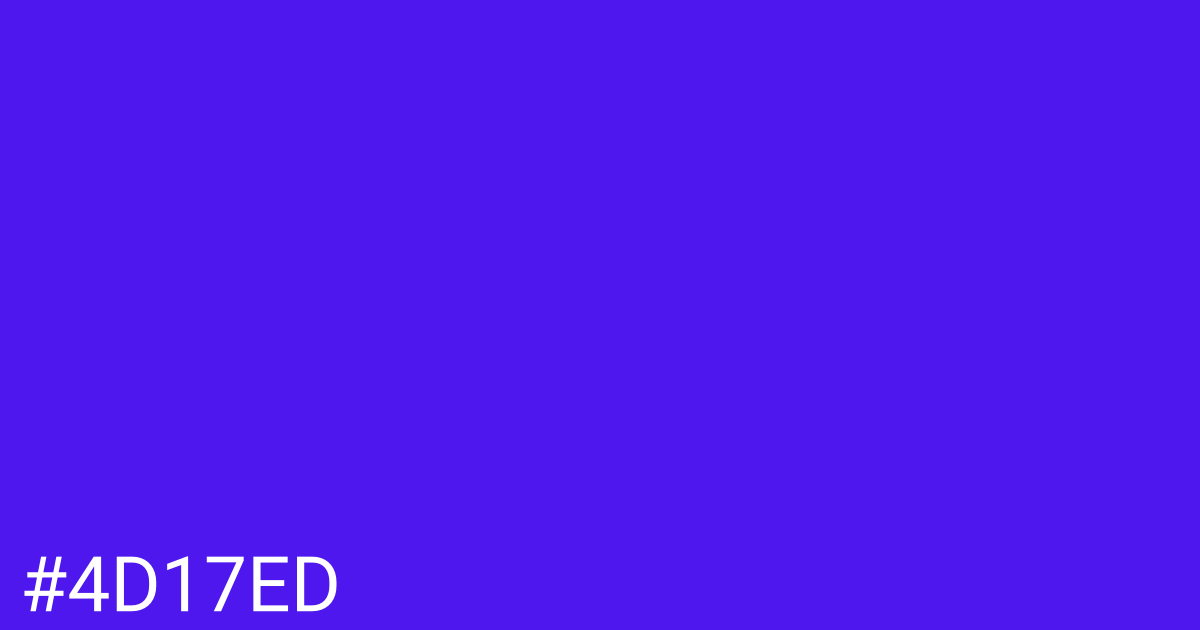 Hex color #4d17ed graphic