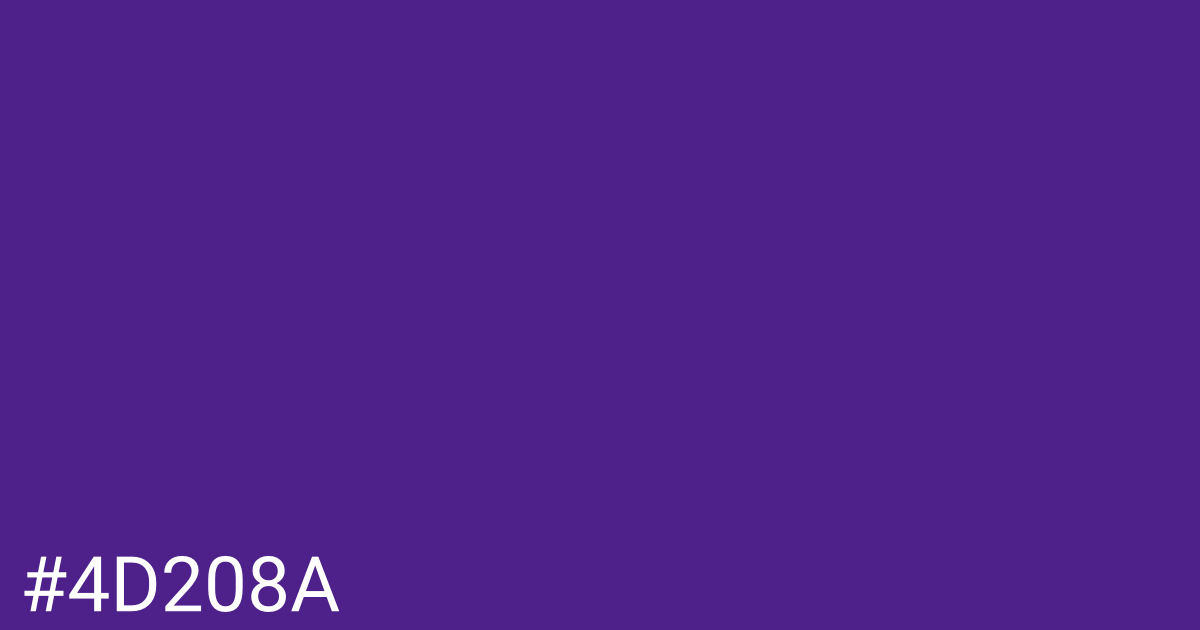Hex color #4d208a graphic