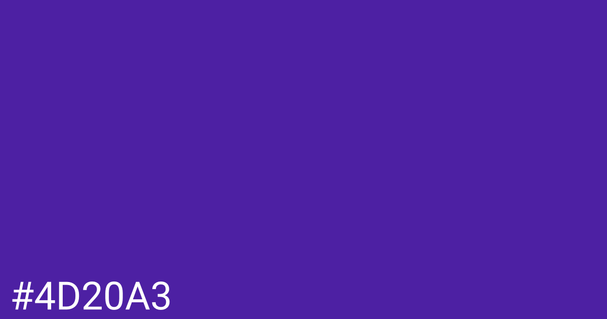 Hex color #4d20a3 graphic