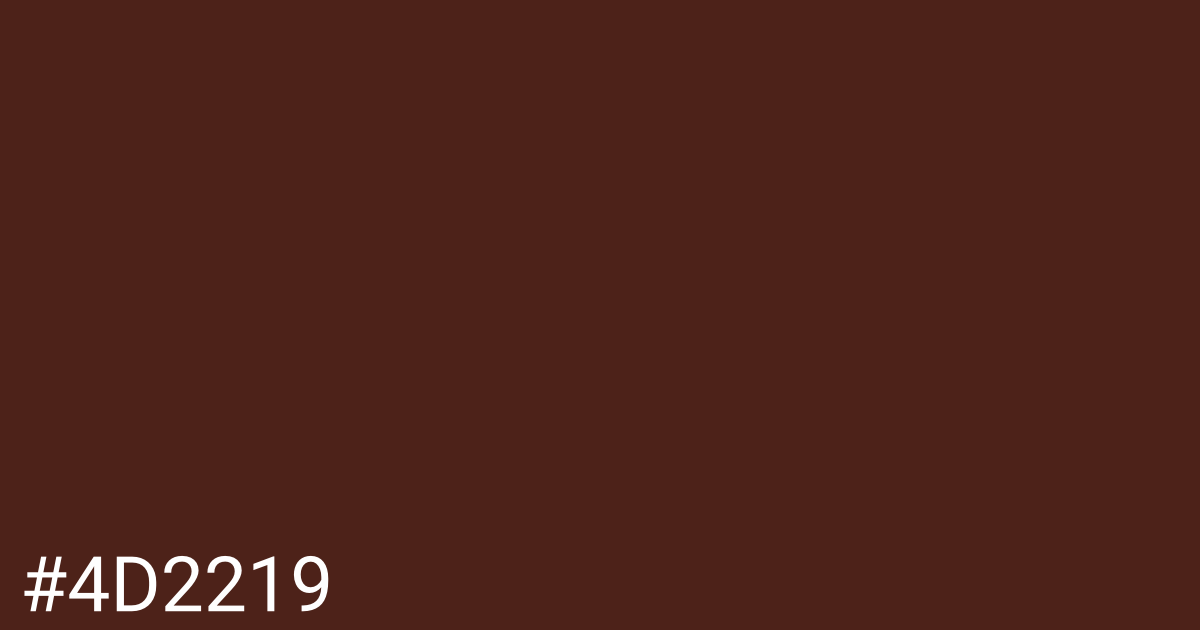 Hex color #4d2219 graphic