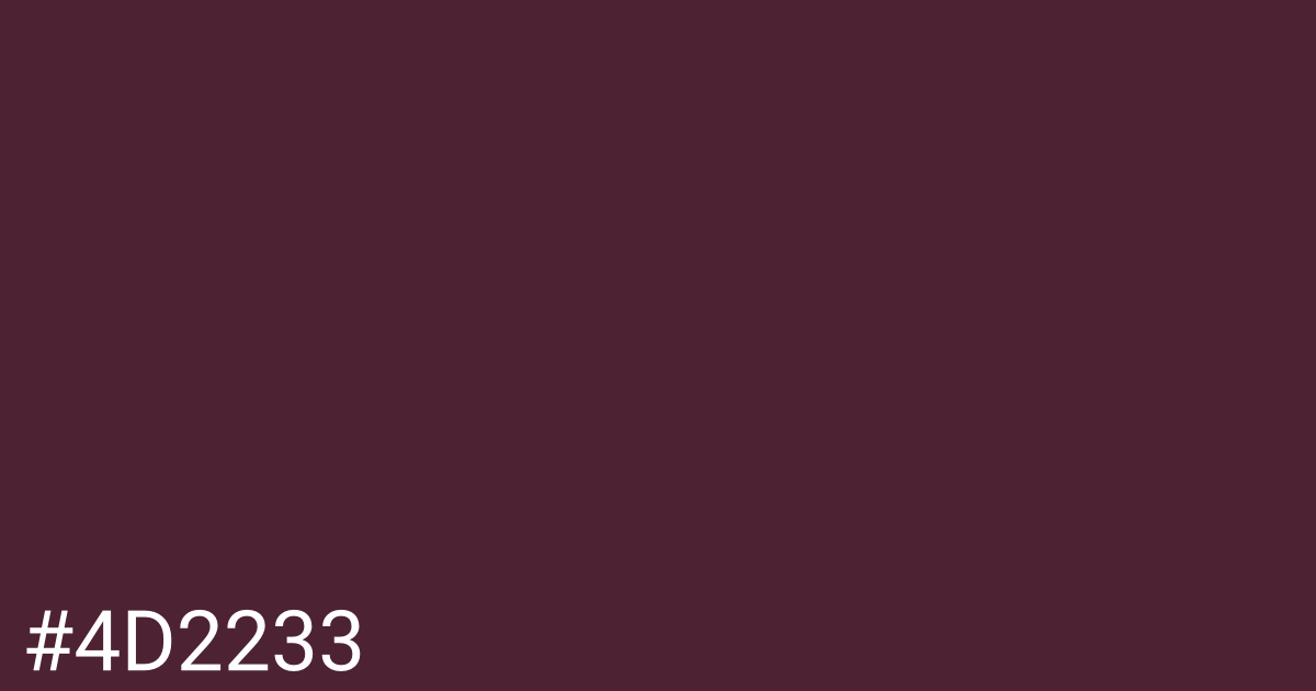 Hex color #4d2233 graphic