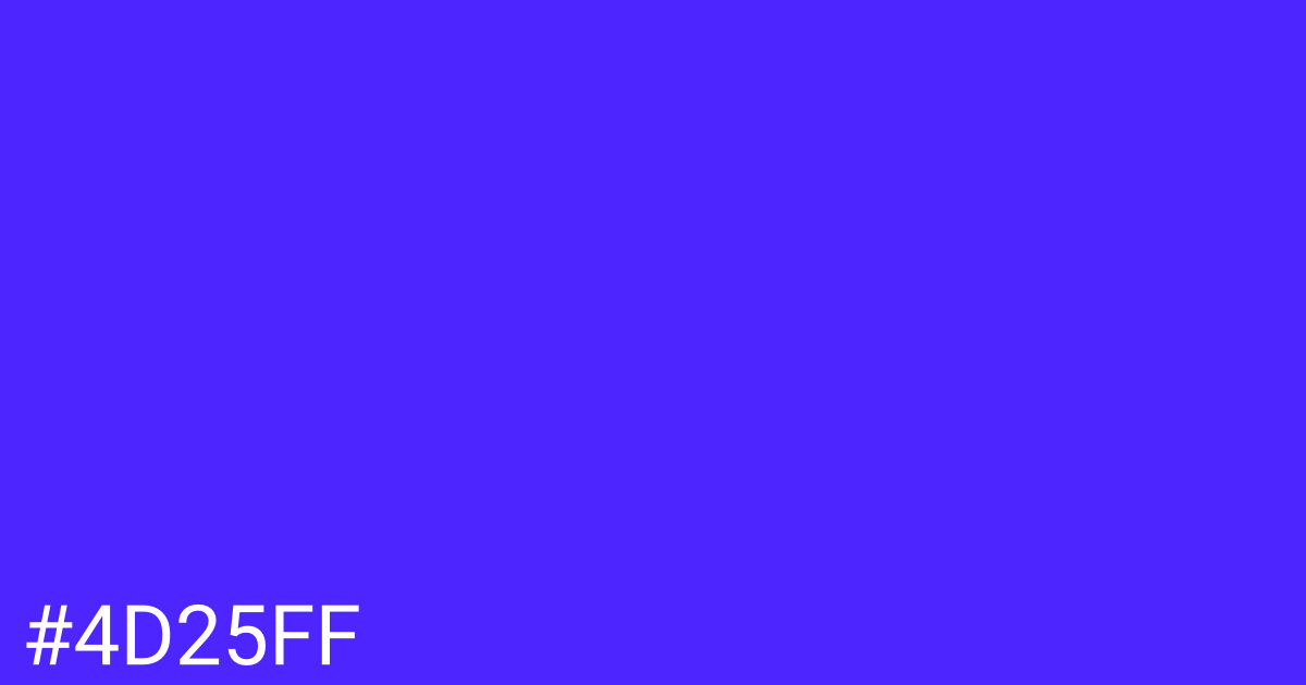 Hex color #4d25ff graphic