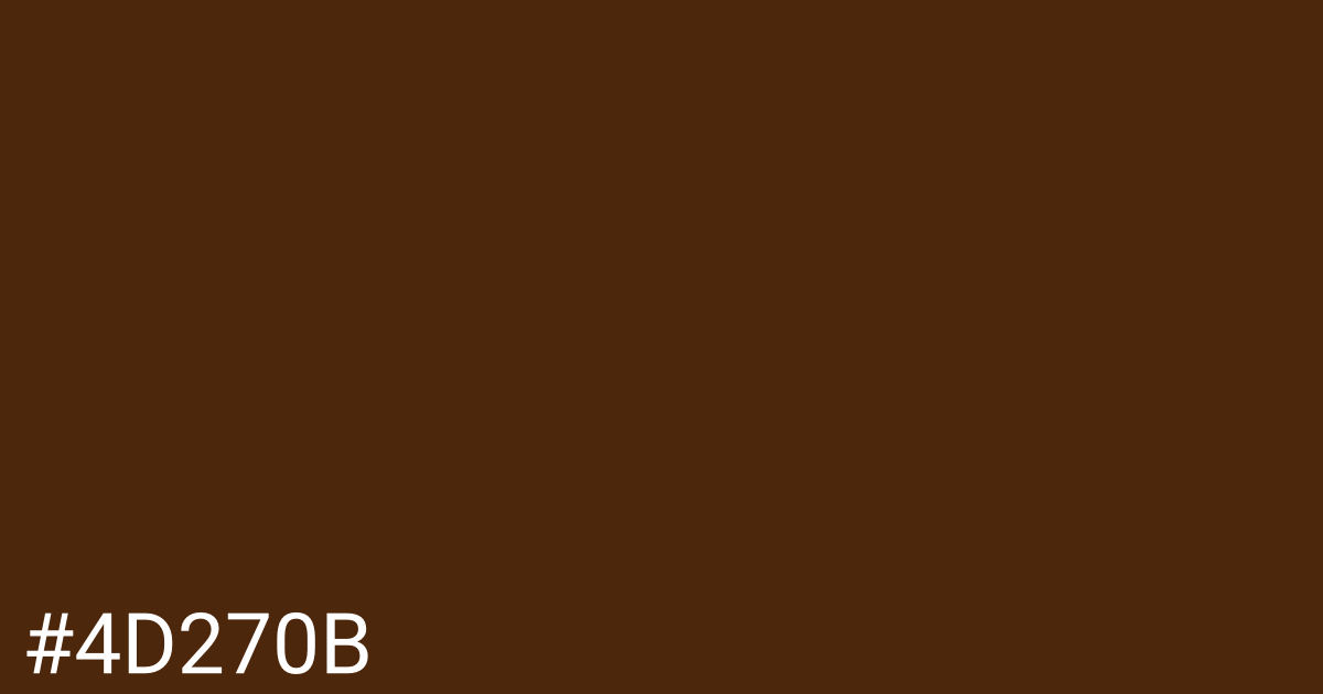 Hex color #4d270b graphic