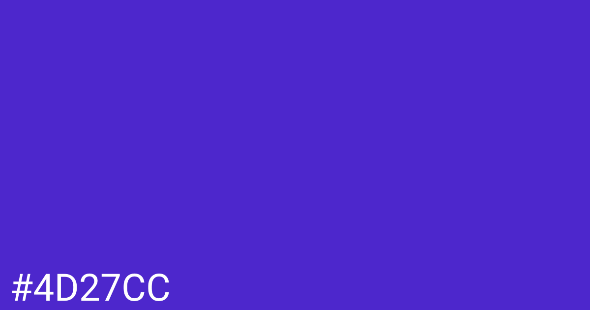 Hex color #4d27cc graphic