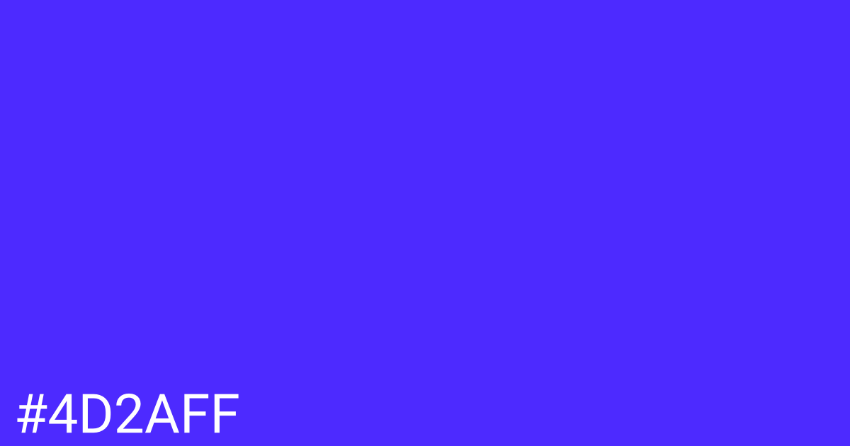 Hex color #4d2aff graphic