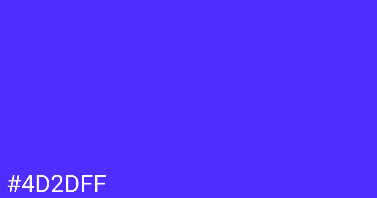 Hex color #4d2dff graphic