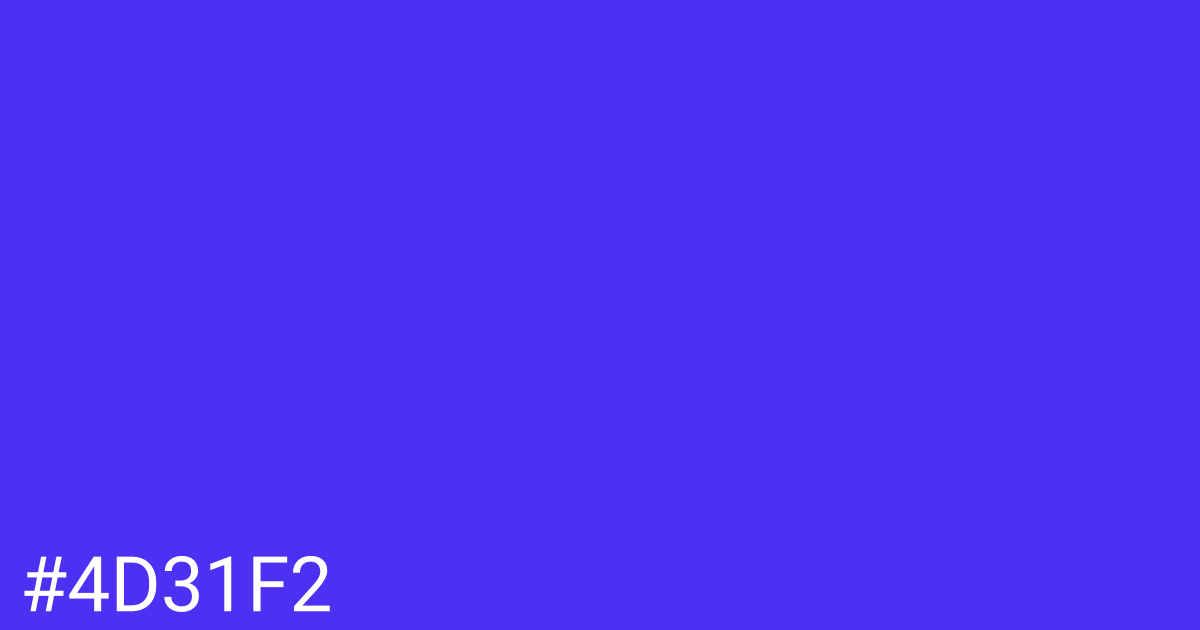 Hex color #4d31f2 graphic