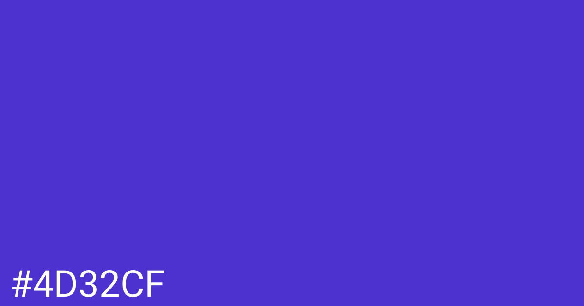 Hex color #4d32cf graphic