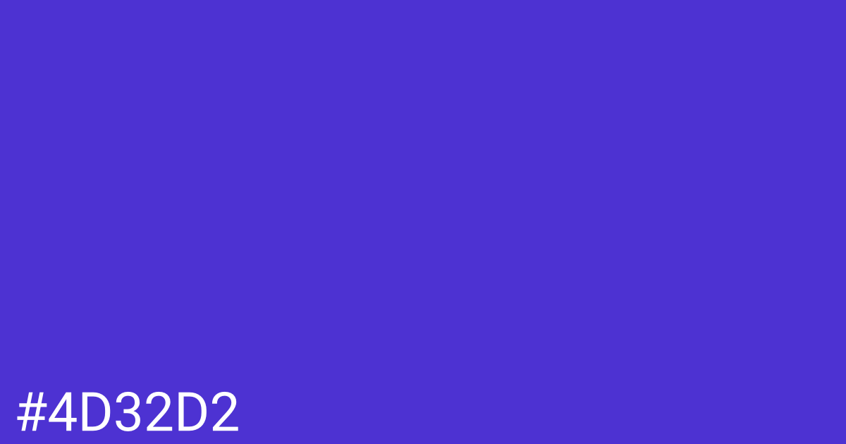 Hex color #4d32d2 graphic