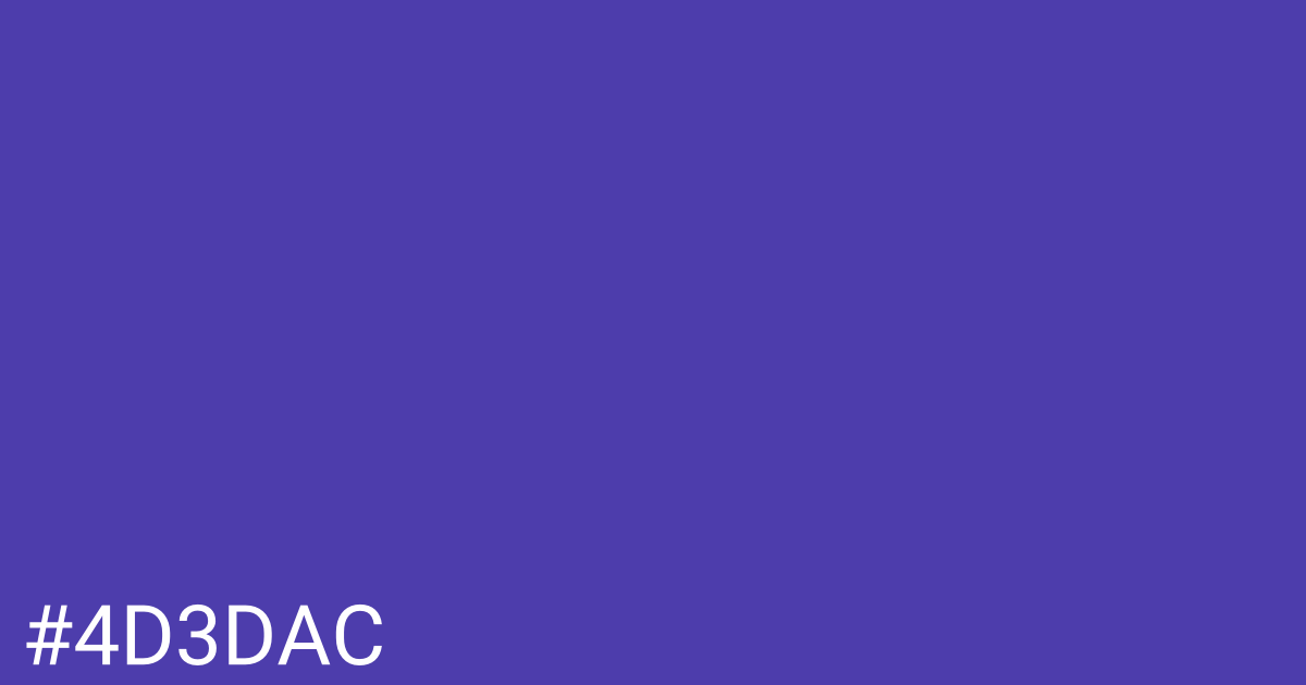 Hex color #4d3dac graphic