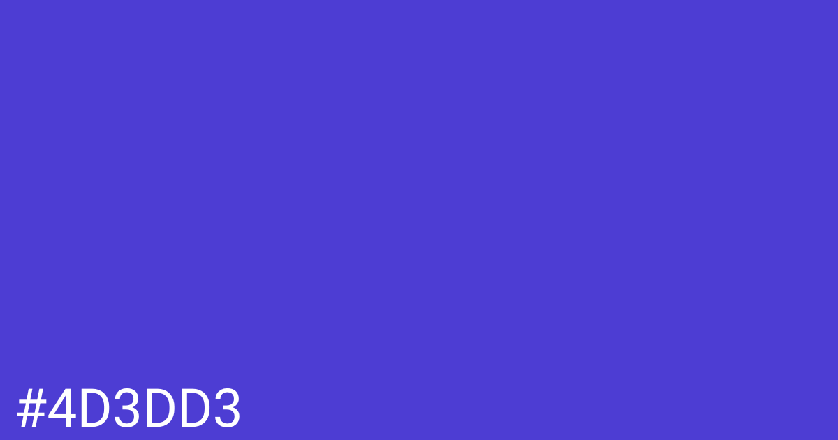 Hex color #4d3dd3 graphic