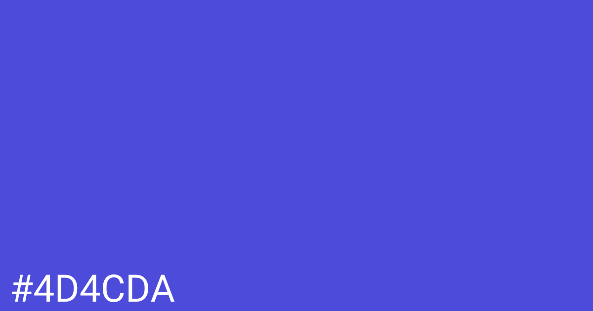 Hex color #4d4cda graphic