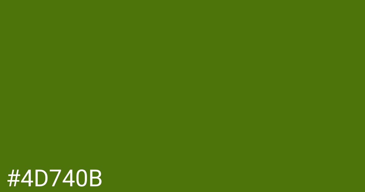 Hex color #4d740b graphic