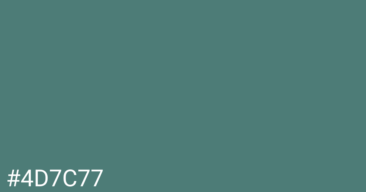 Hex color #4d7c77 graphic