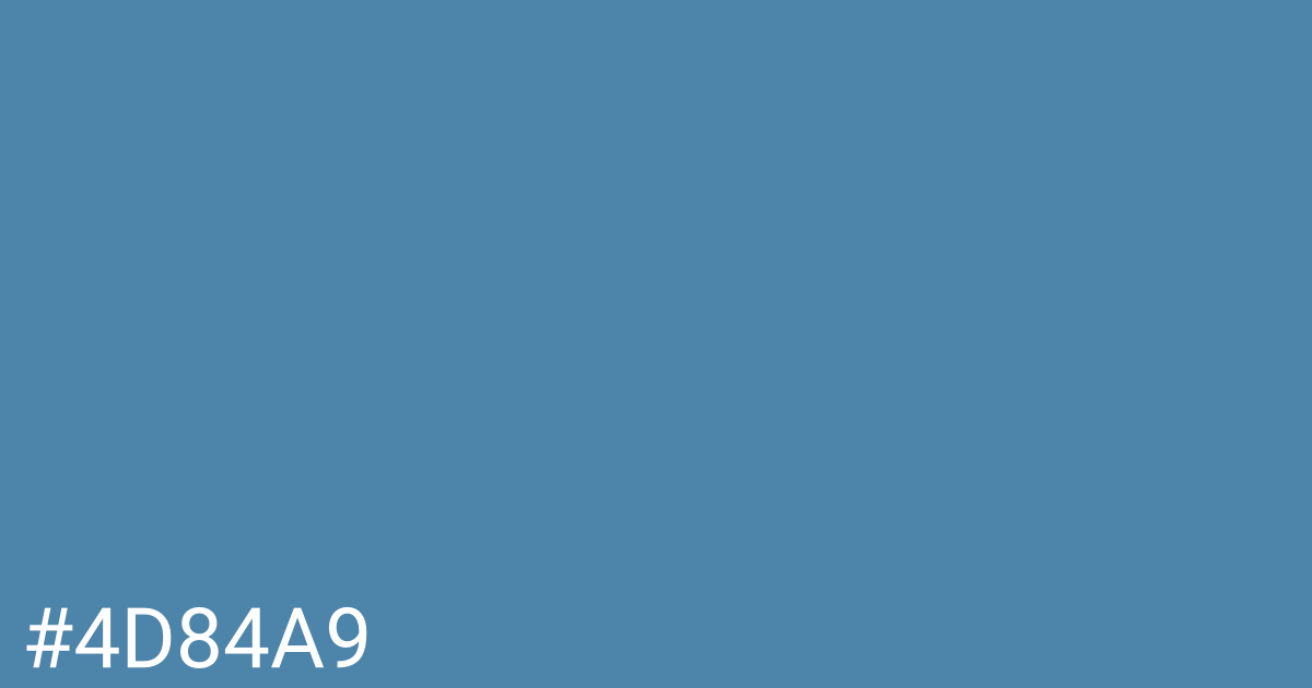 Hex color #4d84a9 graphic