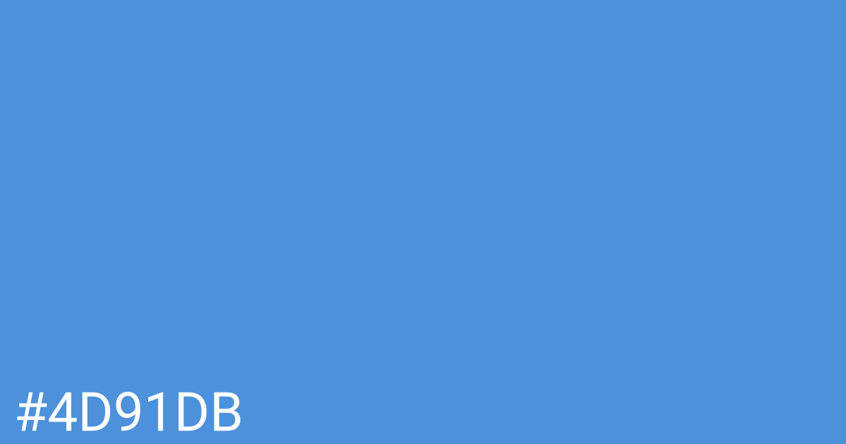 Hex color #4d91db graphic