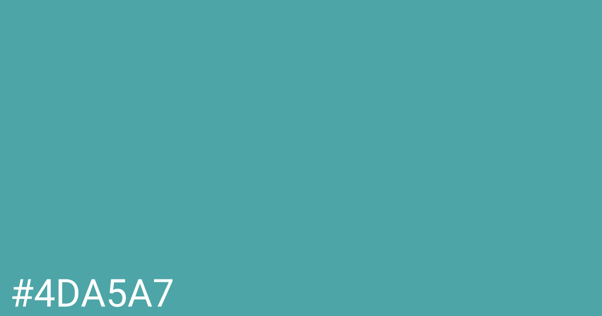 Hex color #4da5a7 graphic