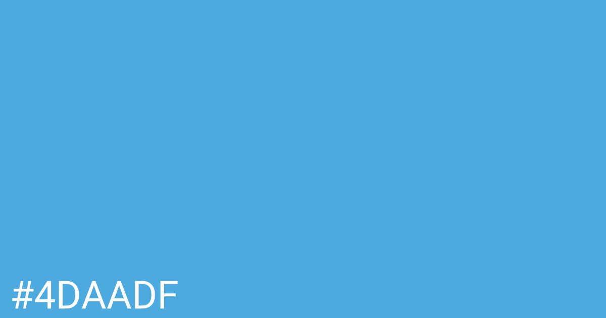 Hex color #4daadf graphic