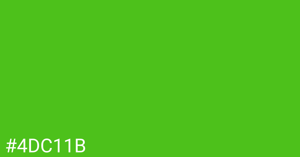 Hex color #4dc11b graphic