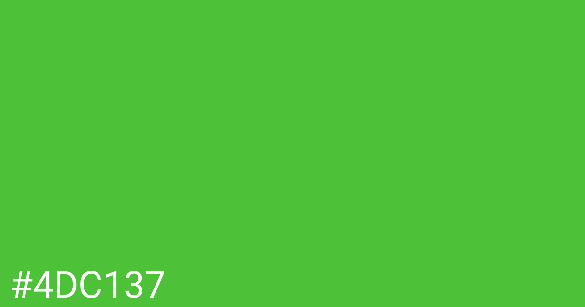 Hex color #4dc137 graphic