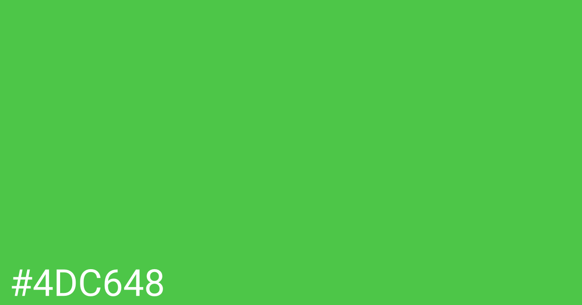 Hex color #4dc648 graphic