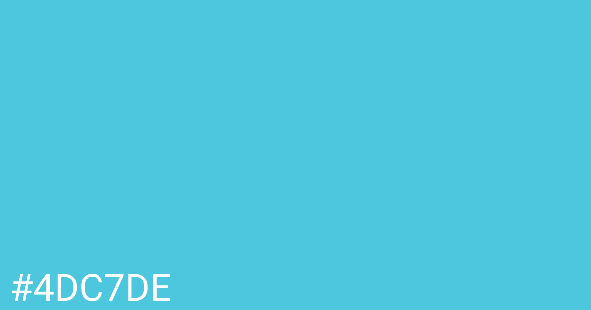 Hex color #4dc7de graphic
