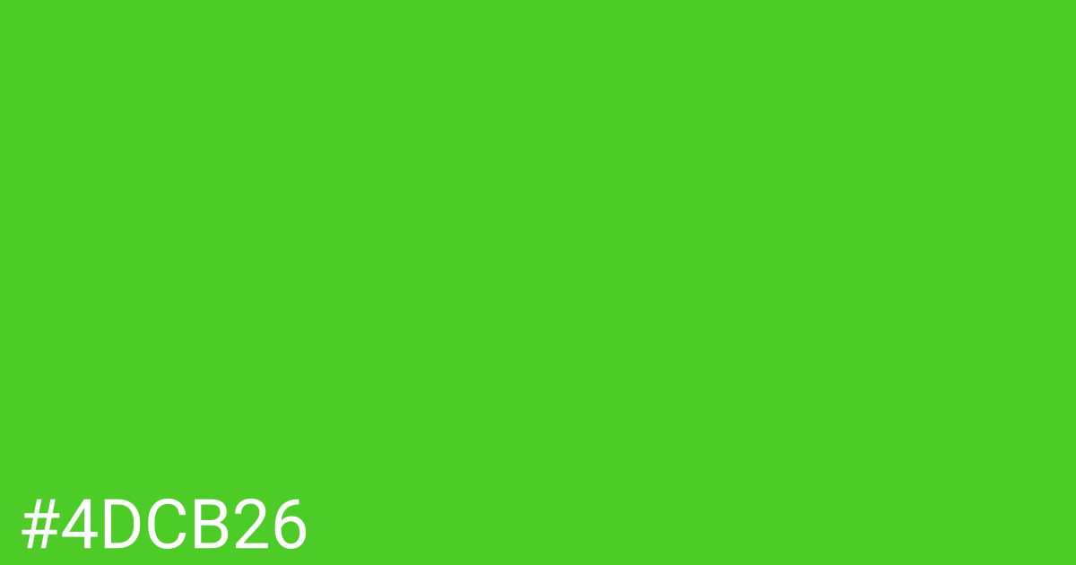 Hex color #4dcb26 graphic