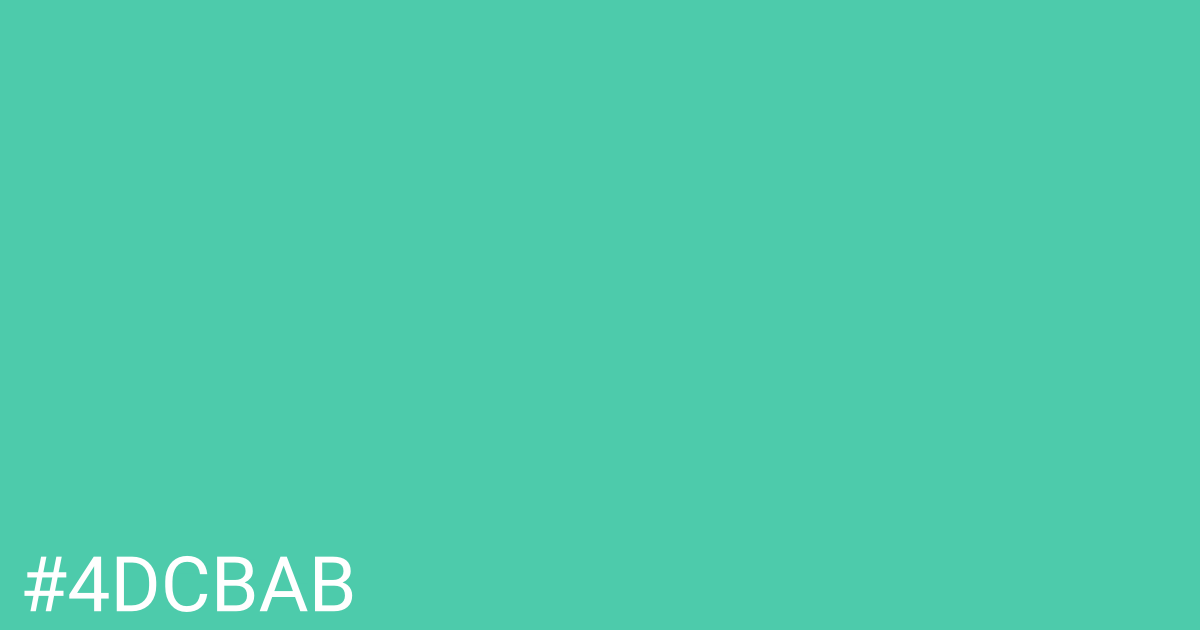 Hex color #4dcbab graphic