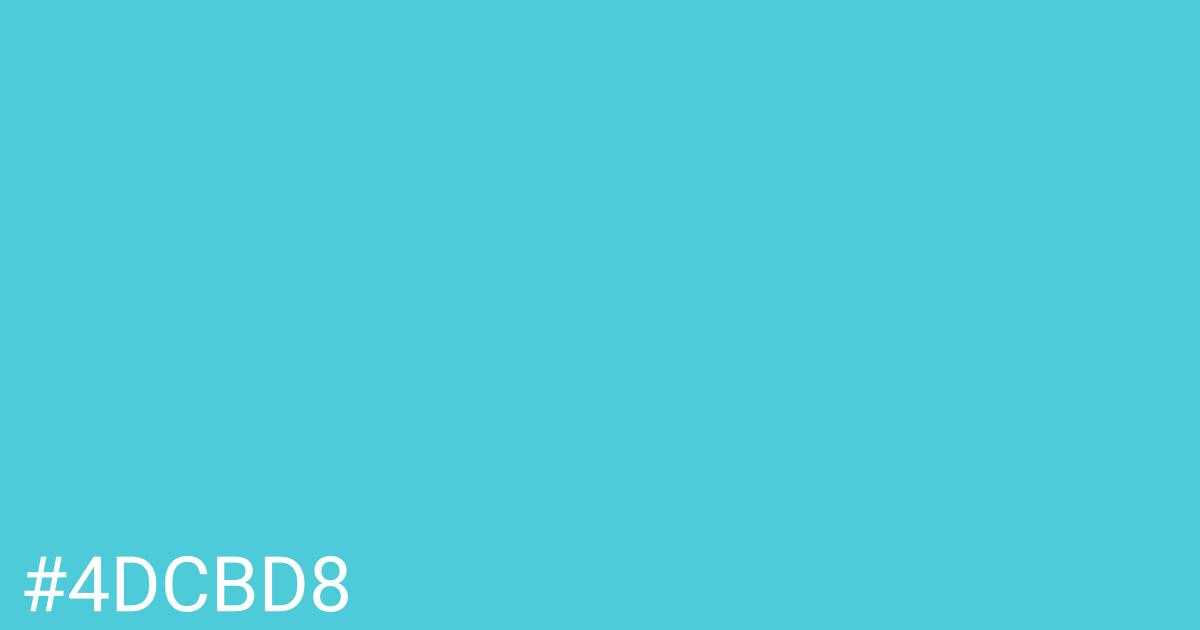 Hex color #4dcbd8 graphic