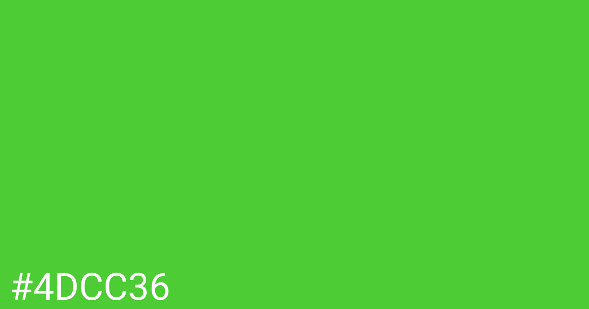 Hex color #4dcc36 graphic