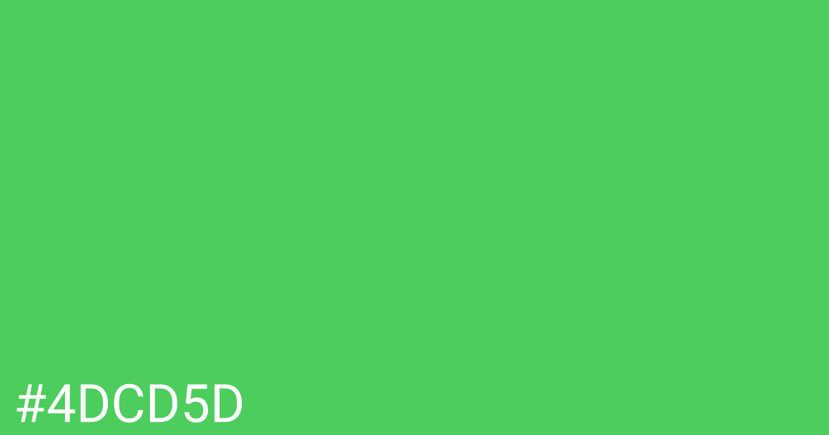 Hex color #4dcd5d graphic