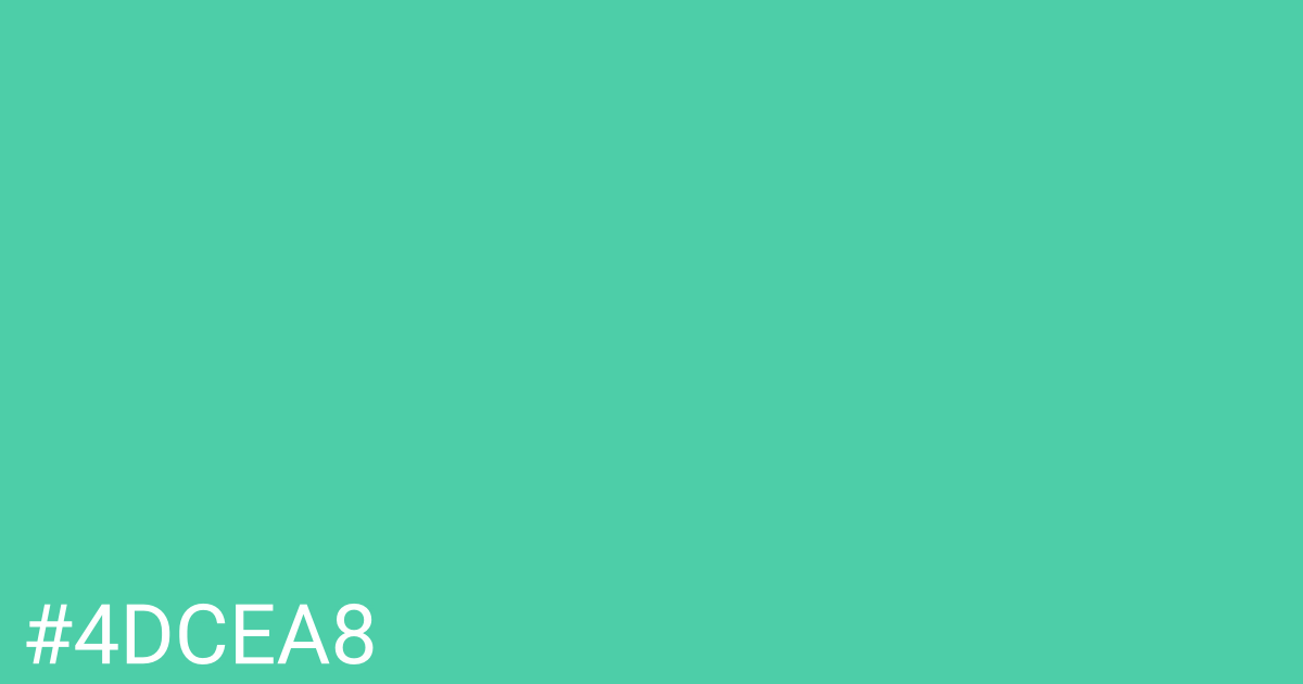 Hex color #4dcea8 graphic