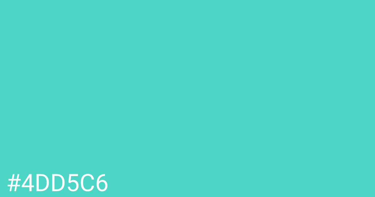 Hex color #4dd5c6 graphic