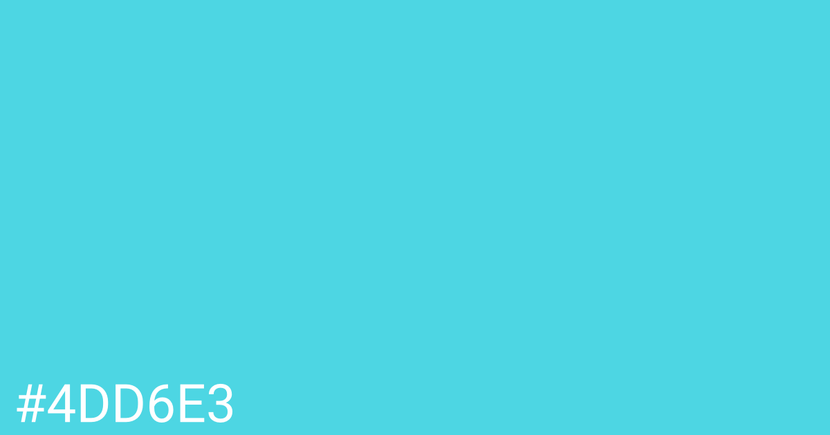 Hex color #4dd6e3 graphic