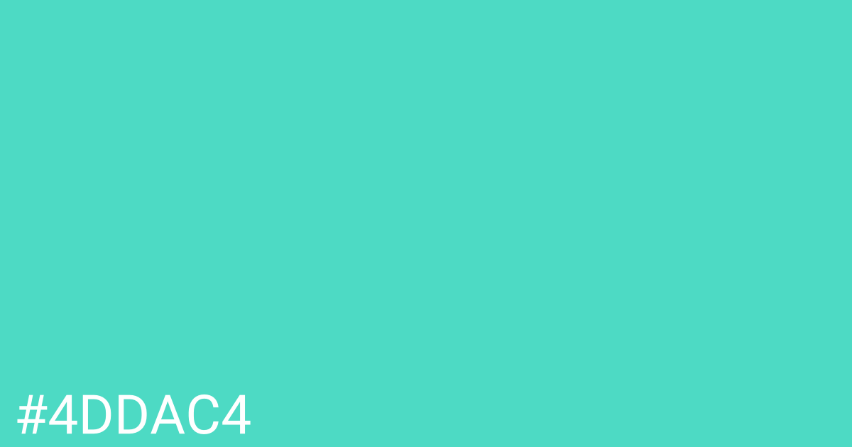 Hex color #4ddac4 graphic