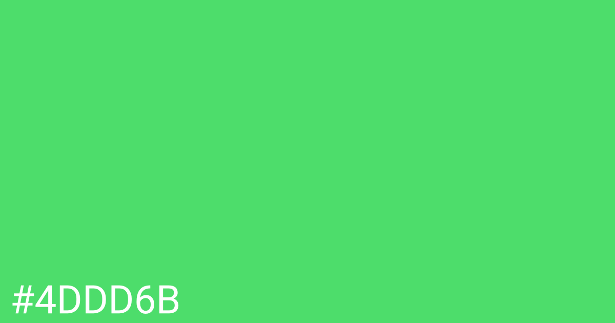 Hex color #4ddd6b graphic