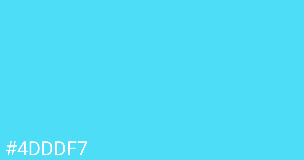 Hex color #4dddf7 graphic