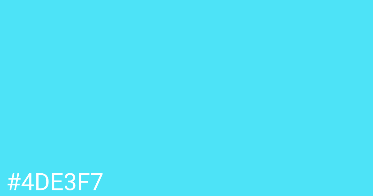 Hex color #4de3f7 graphic