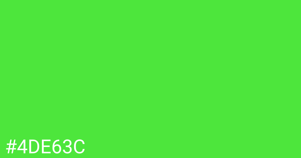 Hex color #4de63c graphic