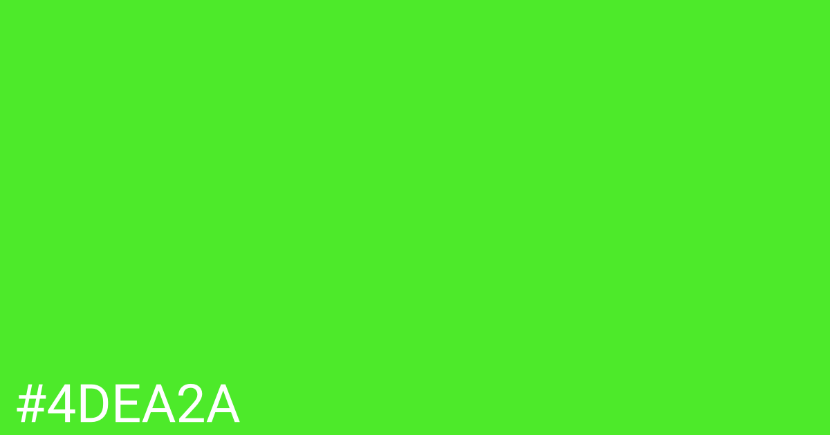 Hex color #4dea2a graphic