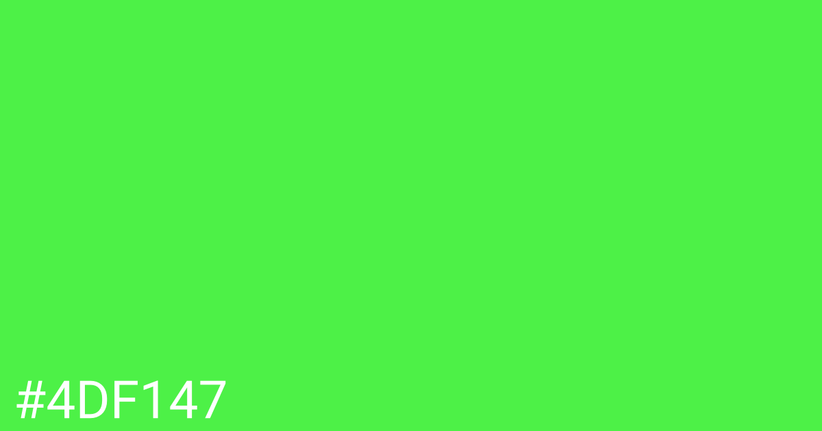 Hex color #4df147 graphic