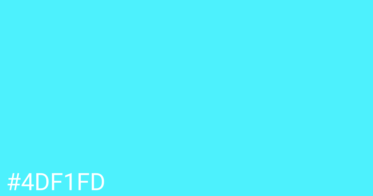 Hex color #4df1fd graphic