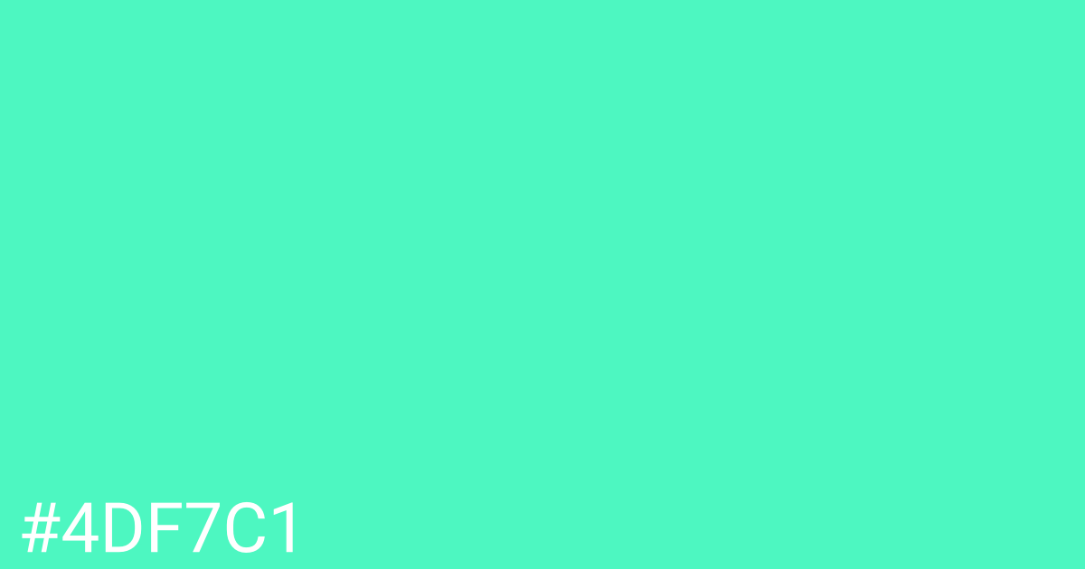 Hex color #4df7c1 graphic