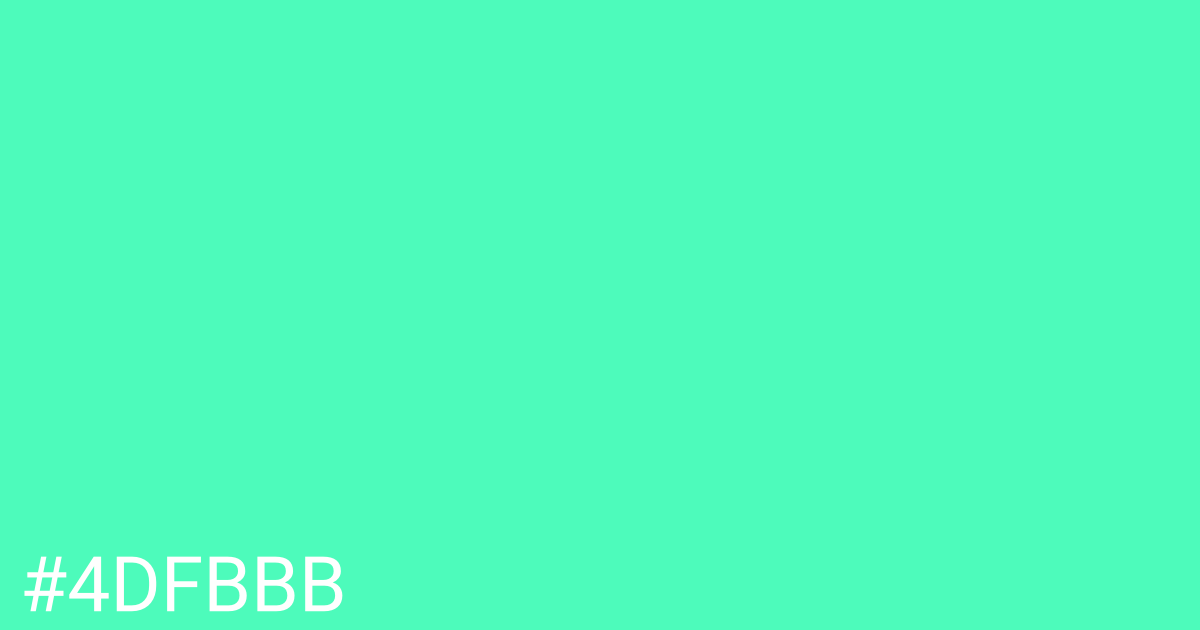 Hex color #4dfbbb graphic