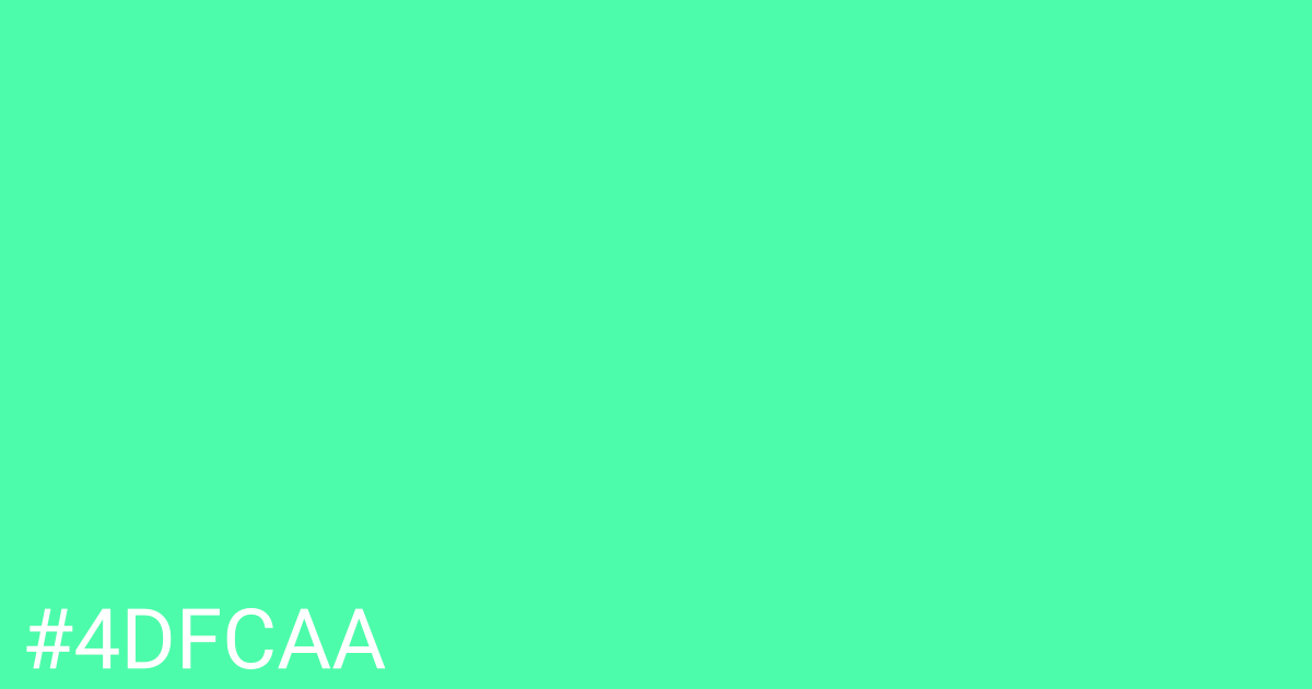 Hex color #4dfcaa graphic