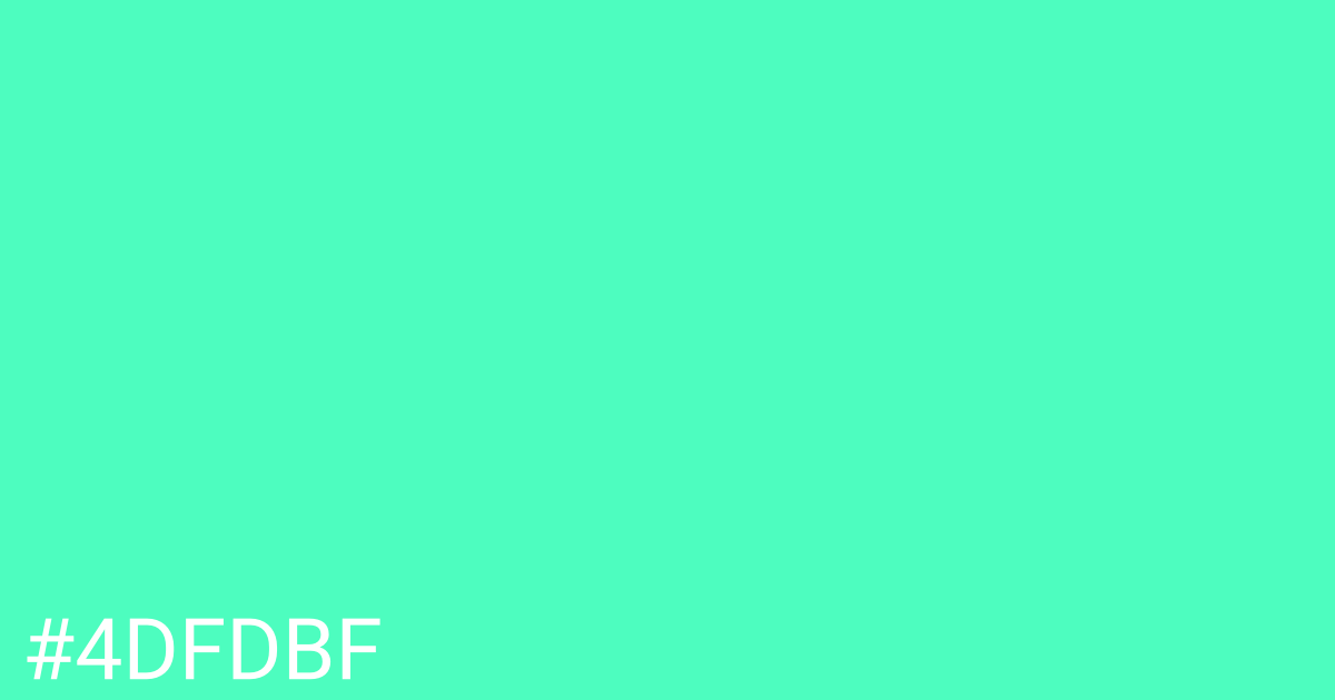Hex color #4dfdbf graphic