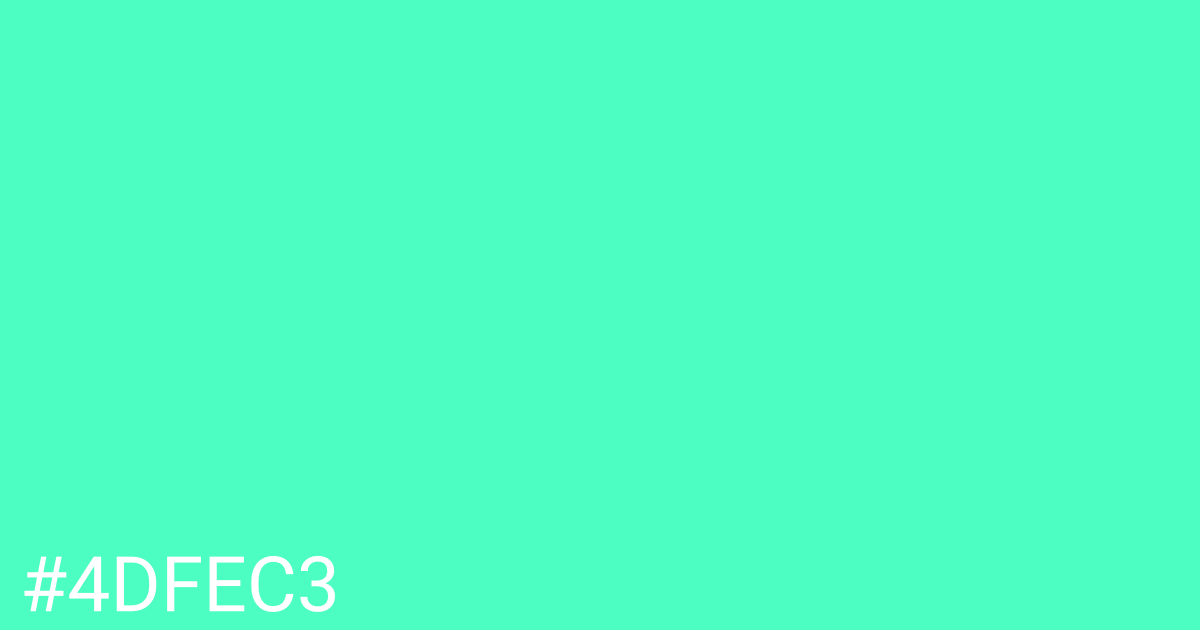 Hex color #4dfec3 graphic